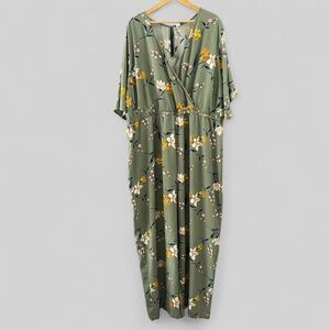 Old Navy Green Floral Jumpsuit